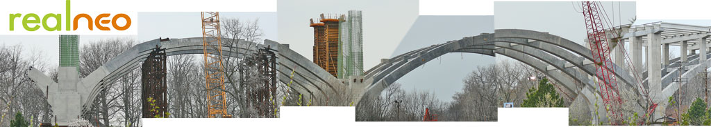 fulton street bridge cleveland ohio Kokosing Construction precast concrete post tensioned arched bridge