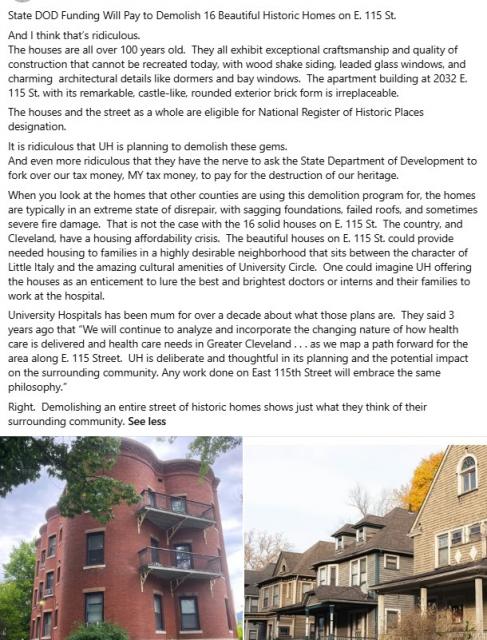 SHAME on University Hospitals SHAME on Chris Ronayne and University Circle Inc.