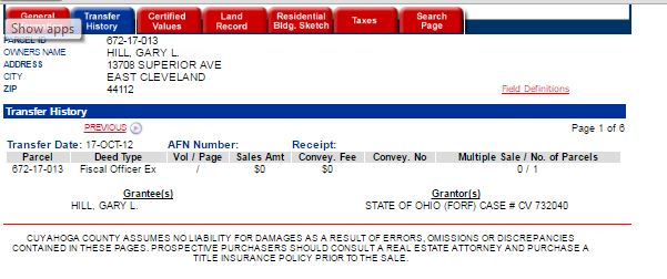 13708 Superior Ave demo'd by Cuyahoga County Land Bank -contractor C & J 4/18/2014 $319,990